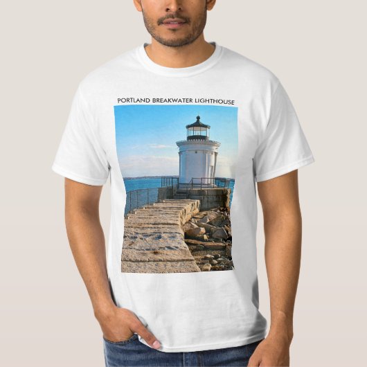 Portland Breakwater Lighthouse, Maine T-Shirt (Voorkant)