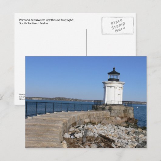 Portland Breakwater Lighthouse_New England Briefkaart (Voorkant / Achterkant)