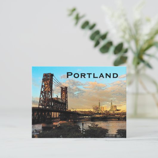Portland Bridge Briefkaart (Staand voorkant)
