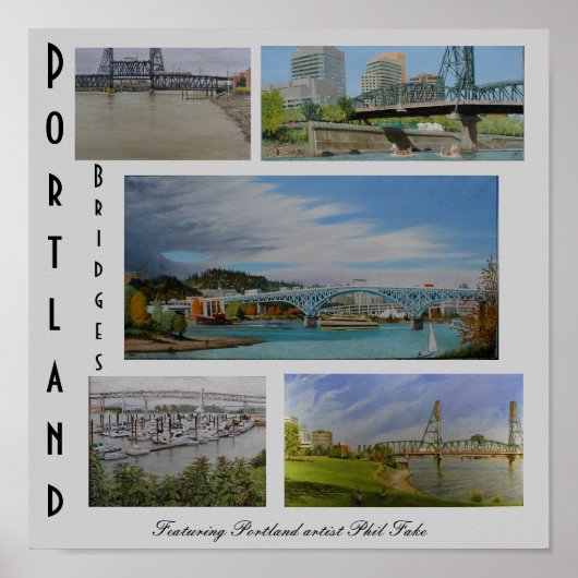 Portland Bridges Poster (Voorkant)