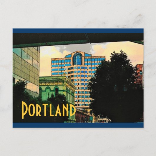 Portland Briefkaart (geel) (Voorkant)