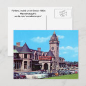 Portland, Briefkaart Maine Union Station 1950 (Voorkant / Achterkant)