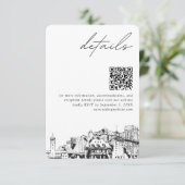 Portland bruiloft details QR code klein Informatiekaartje (Staand voorkant)