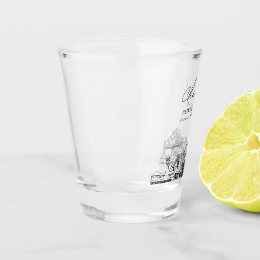 Portland bruiloft gunst gejuich shot glas (Links)