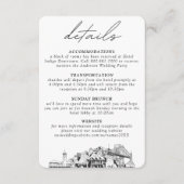 Portland bruiloft kleine verticale details informatiekaartje (Voorkant)