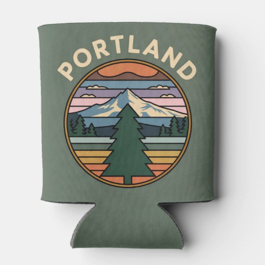 Portland Circular Design Can Sleeve Blikjeskoeler (Achterkant)