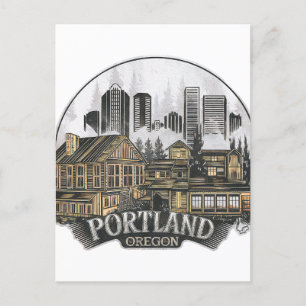 Portland City Oregon Verenigde Staten Briefkaart