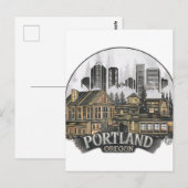 Portland City Oregon Verenigde Staten Briefkaart (Voorkant / Achterkant)