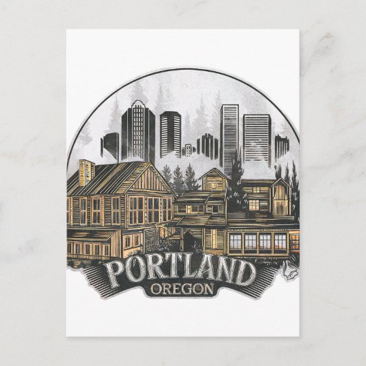 Portland City Oregon Verenigde Staten Briefkaart (Voorkant)