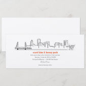 Portland City Skyline Uitnodiging (Voorkant / Achterkant)