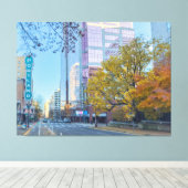 Portland Cityscape in de herfst Canvas Afdruk (Insitu (Houten vloer))