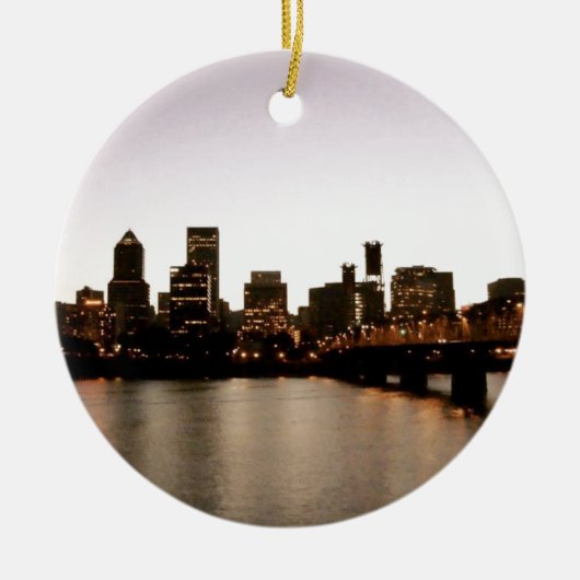 Portland Cityscape Keramisch Ornament (Voorkant)
