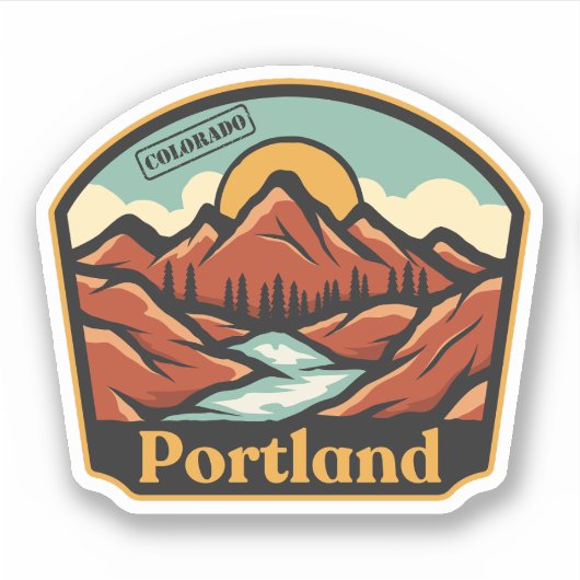 Portland, Colorado Sticker (Voorkant)