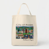 Portland~ de stad Rozen Tote Bag (Voorkant)