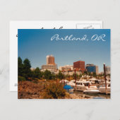 Portland door het Briefkaart van de Rivier (Voorkant / Achterkant)