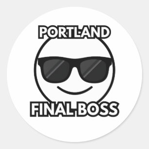 Portland Eindbaas Cool Gezicht Emoji Sticker