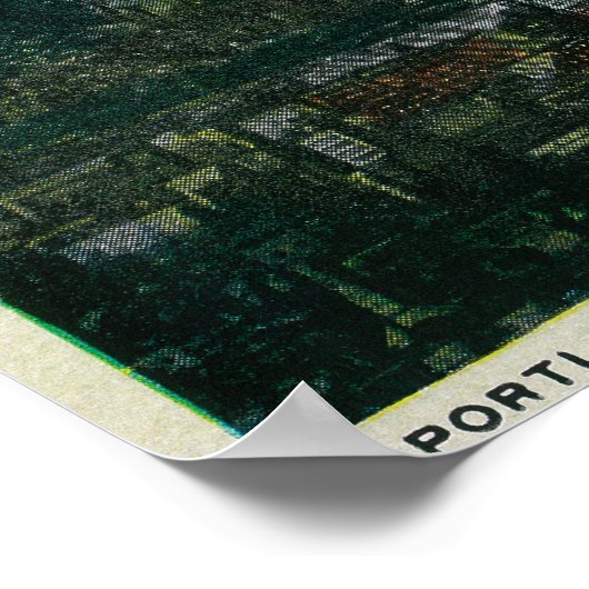 Portland en Mt. Hood door Moonlight Poster (Hoek)