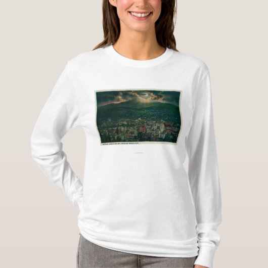 Portland en Mt. Hood door Moonlight T-shirt (Voorkant)