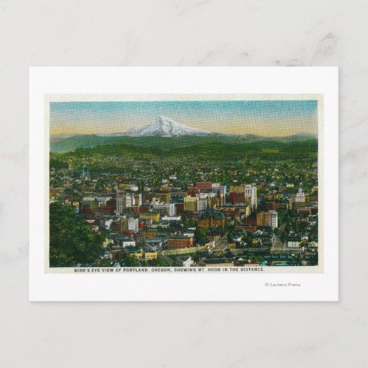 Portland en Mt. Hood op afstand Briefkaart (Voorkant)