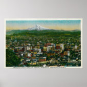 Portland en Mt. Hood op afstand Poster (Voorkant)