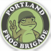 Portland Frog Brigade Sticker (Voorkant)