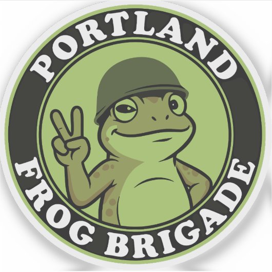 Portland Frog Brigade Sticker (Voorkant)