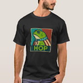 Portland Frog Hop T-Shirt | Funny Retro Amphibian (Voorkant)