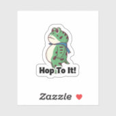 portland frog -Hop To It! Frog Sticker (Vel)