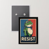 Portland Frog Protest Anti Ice Resistance I Stand Button (Voorkant / Achterkant)