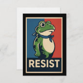 Portland Frog Protest Anti Ice Resistance I Stand Kaart (Voorkant / Achterkant)
