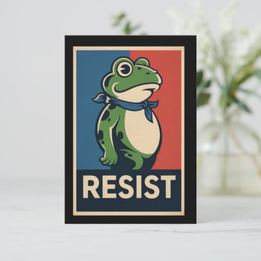 Portland Frog Protest Anti Ice Resistance I Stand Kaart (Staand voorkant)