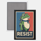 Portland Frog Protest Anti Ice Resistance I Stand  Magneet (Voorkant / Achterkant)