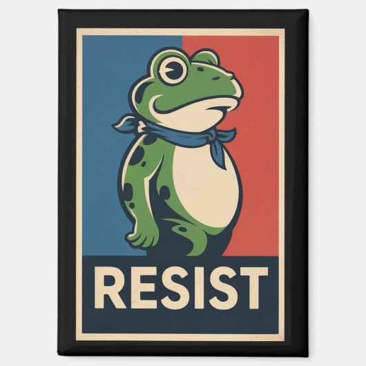 Portland Frog Protest Anti Ice Resistance I Stand  Magneet (Voorkant)