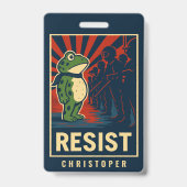 Portland Frog Protest Badge (Achterkant)