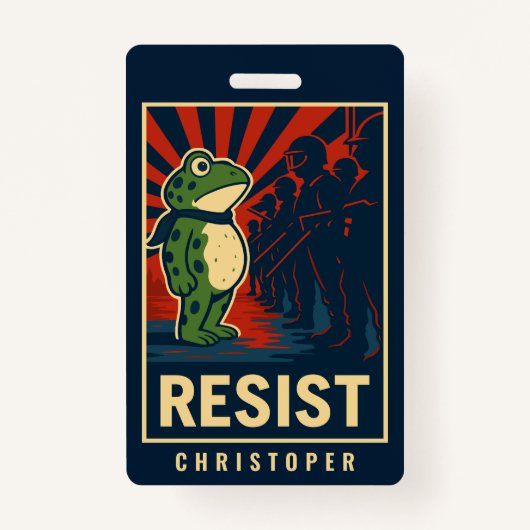 Portland Frog Protest Badge (Achterkant)