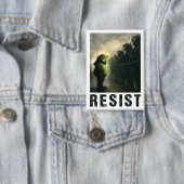 Portland Frog Protest Button (Insitu)