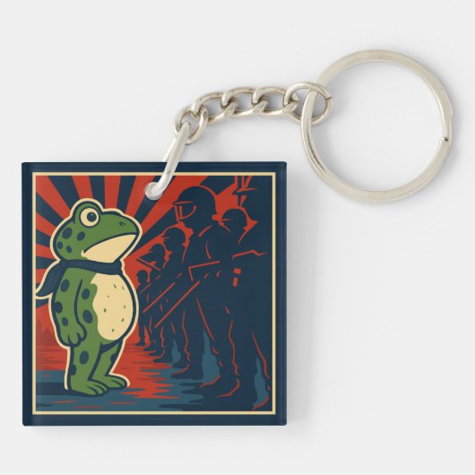 Portland Frog Protest Sleutelhanger (Achterkant)