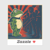 Portland Frog Protest Sticker (Vel)