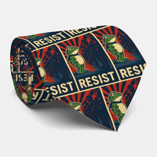 Portland Frog Protest Stropdas (Opgerold)