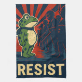 Portland Frog Protest Theedoek (Verticaal)