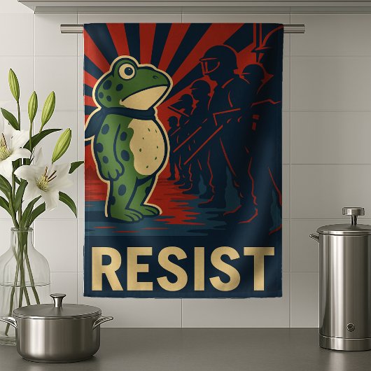 Portland Frog Protest Theedoek