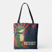Portland Frog Protest Tote Bag (Achterkant)