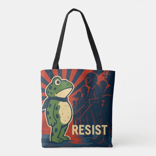 Portland Frog Protest Tote Bag (Achterkant)