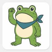 Portland Frog Protest Vierkante Sticker (Voorkant)