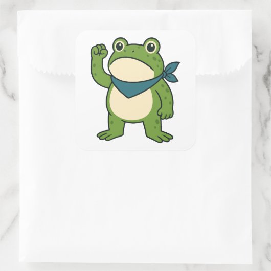 Portland Frog Protest Vierkante Sticker (Tas)