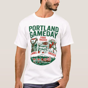 Portland Gameday Flannel Voedselwagens Futbol T-shirt
