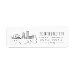 Portland gestileerde skyline | etiket