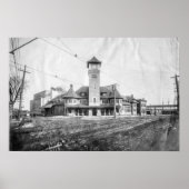 Portland Grand Trunk Depot BW Poster (Voorkant)