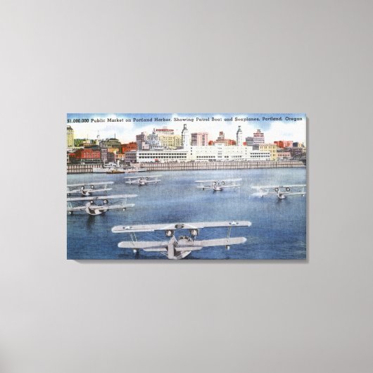 Portland Harbour-Uitzicht van de openbare markt Canvas Afdruk (Voorkant)