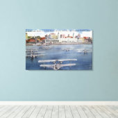 Portland Harbour-Uitzicht van de openbare markt Canvas Afdruk (Insitu (Houten vloer))
